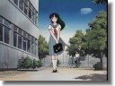 Suzuko walks home from school.